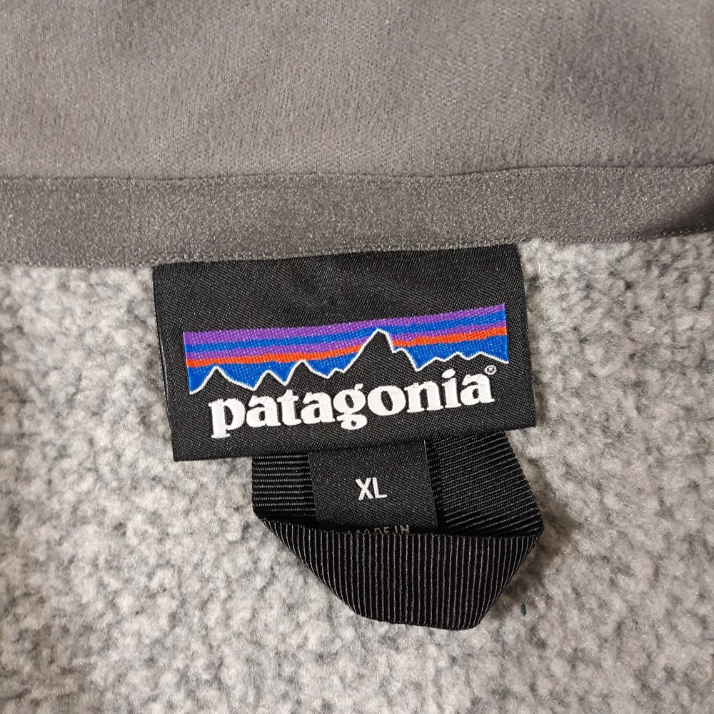 Patagonia Better Sweater Vest Full Zip Fleece Mens XL Gray Outdoor Company Logo - Picture 3 of 10
